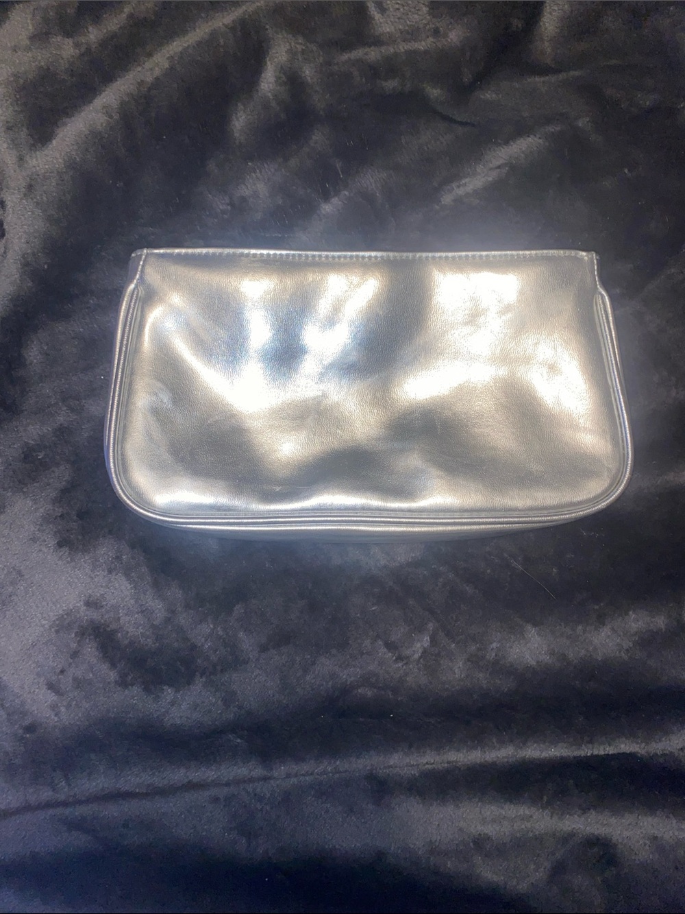 Chateau Silver Metallic Clutch Wristlet